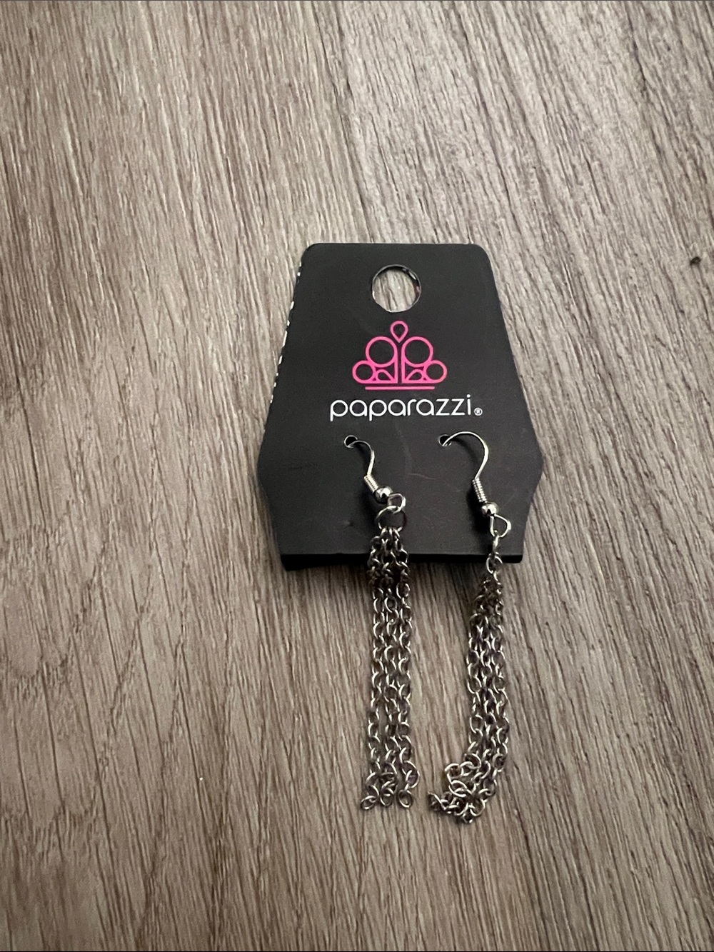 paparazzi Silver Multi-Chain Dangle Hook Earrings - Silver